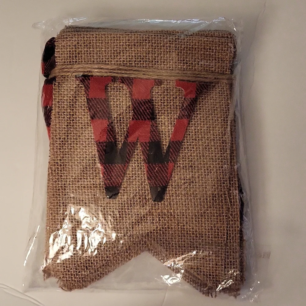 Welcome Home Burlap Banner. New in Package.